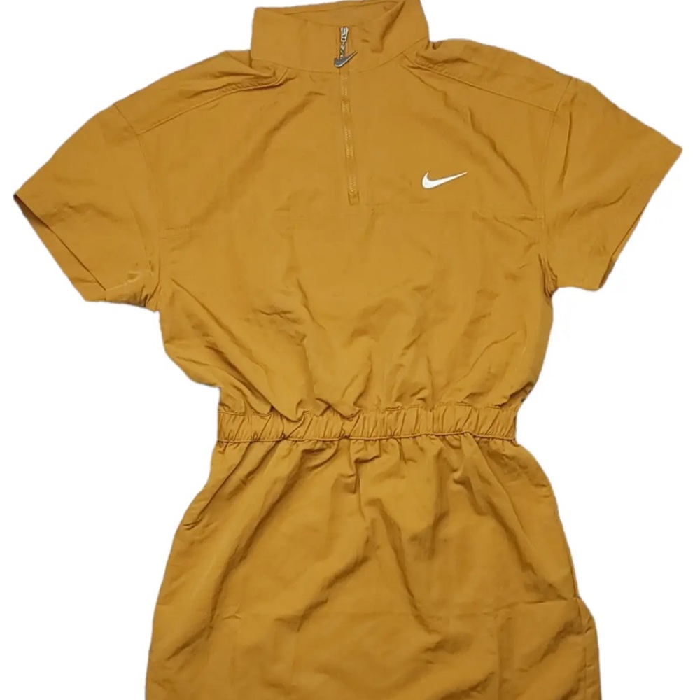 Nike Womens Small Sportswear Swoosh Woven 1/4 Zip Dress